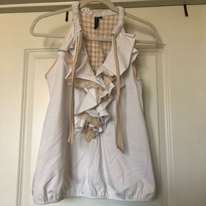 Anthropologie Tan/White Tank Top